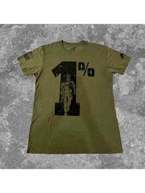 Army Performance 1% Graphic T Shirt Mens L Olive Military Patriotic Tactical Tee